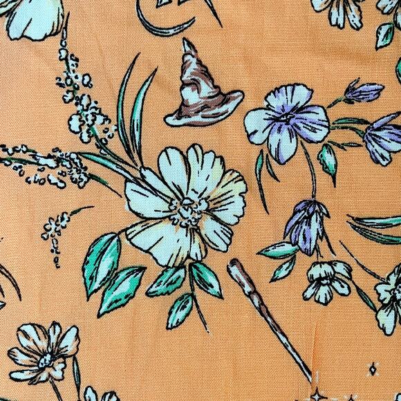 Torrid Harry Potter Maxi Dress Sorting Hat Wand Floral Slub Tiered Plus 2X - Picture 9 of 10